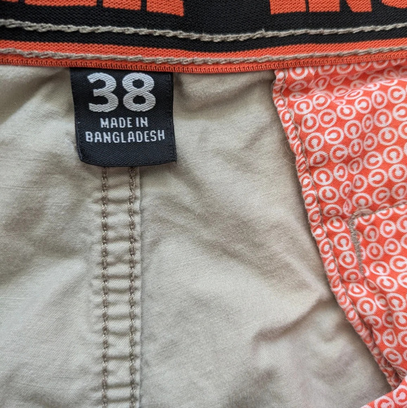 IronFlex Cargo Shorts Tan size 38 Work Carpenter Flex‎ Cotton Lightweight 2 set - Picture 8 of 9